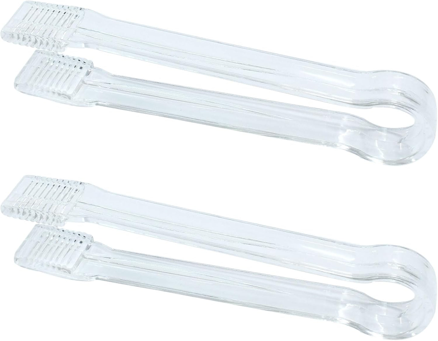 8 Pcs Plastic Buffet Serving Tongs, Mini Appetizers Tongs for Food(Clear)