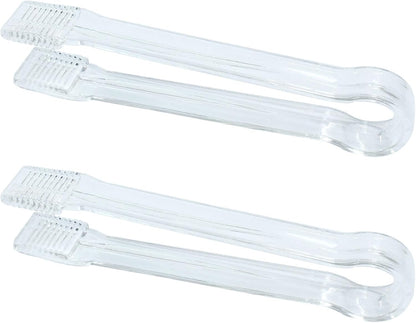 8 Pcs Plastic Buffet Serving Tongs, Mini Appetizers Tongs for Food(Clear)