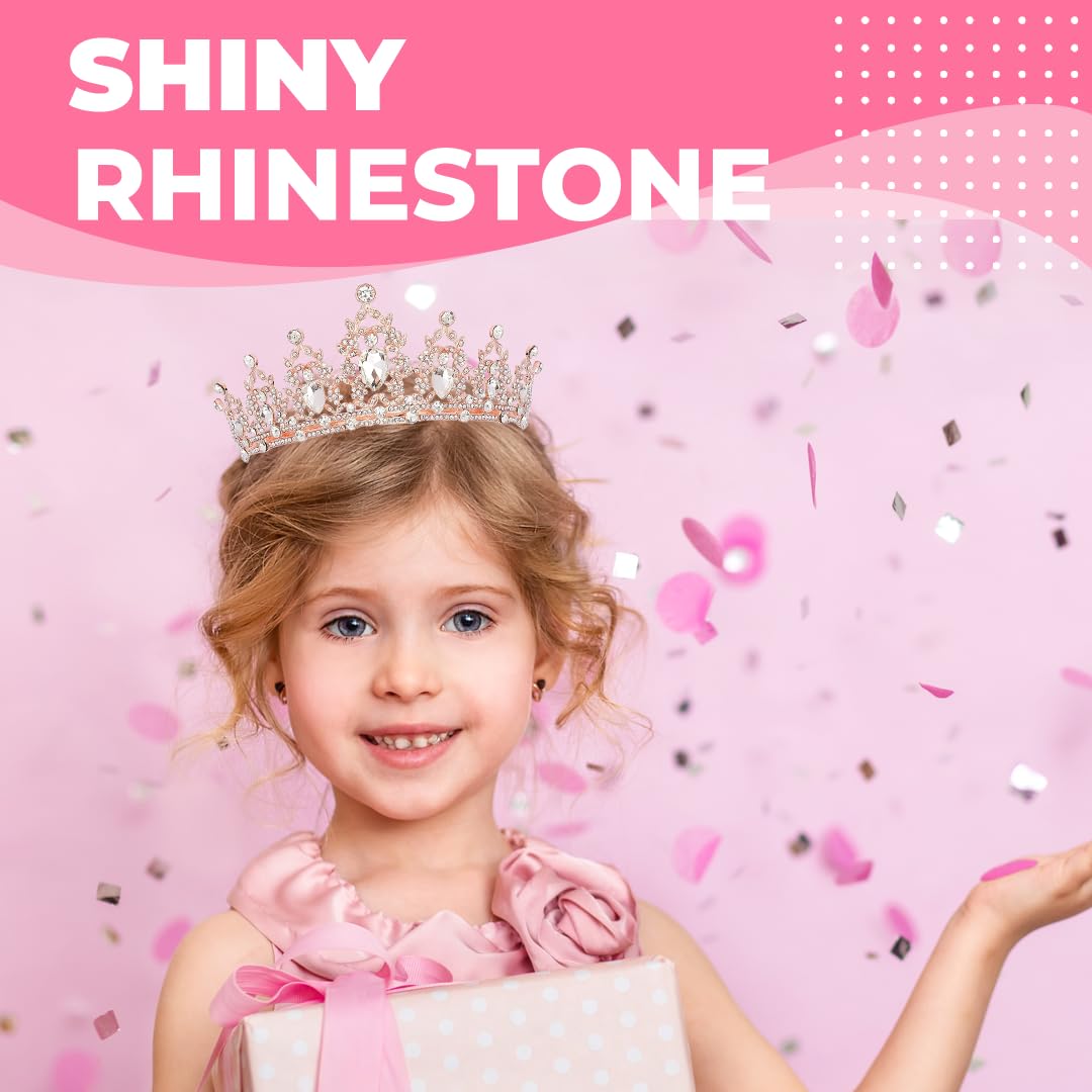 Birthday Tiara Crown with Sash for Women, Headband Hair Accessories for Wedding Party Costume