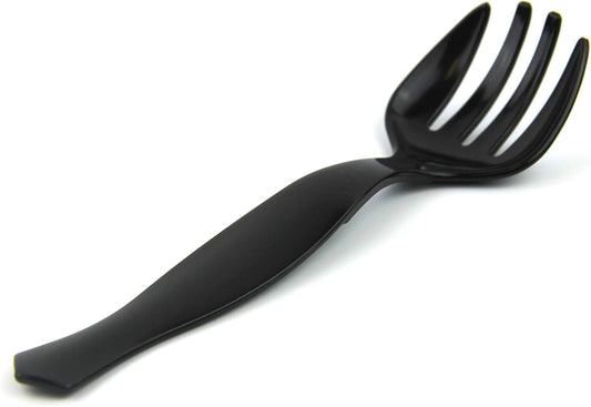 Fit Meal Prep [30 Pack] 10 x 8.5" Spoons, 10 x 8.5" Forks, 10 x 9" Tongs Combo, Clear Disposable Plastic Serving Utensils Set, Heavy Duty Catering Supplies, Wedding, Birthday Party, Buffet