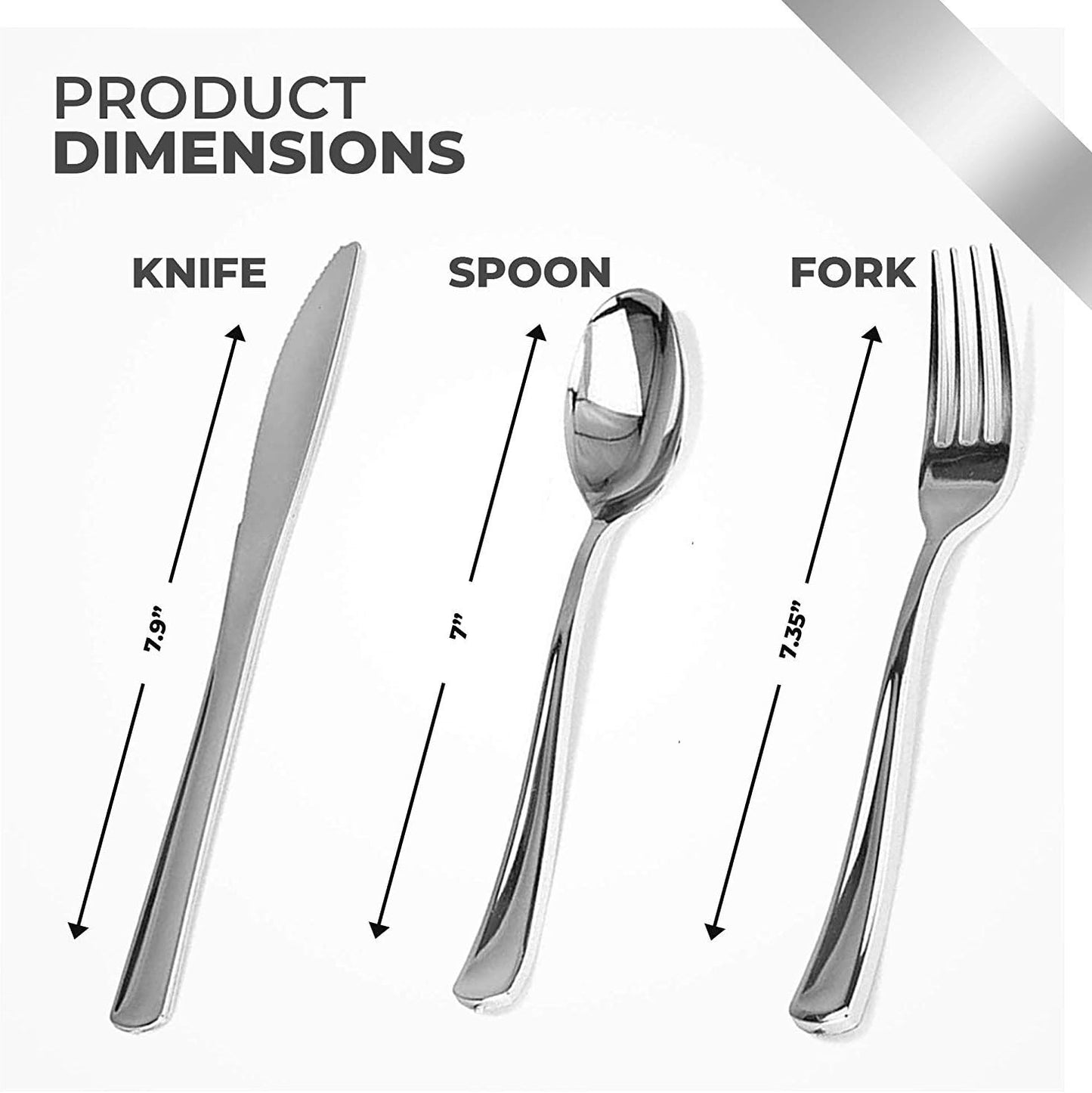 Gold Plastic Silverware Set (160 Bulk Pack) Disposable Cutlery Utensils, 80 Gold Forks, 40 Gold Knives, 40 Gold Spoons, Heavy Duty Flatware For Holidays, Parties, Dinners, Weddings, and Occasions