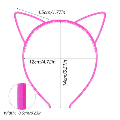 ZIRICHER 6 Colors Glow in the Dark Headbands, Plastic Light Up Hair Band Crowns Luminous Headband For Girls Party Headbands