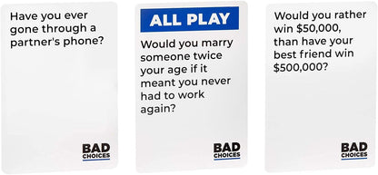 BAD CHOICES Party Game + After Dark Set – Hilarious Adult Card Game for Friends & Game Night | Funny Conversation & Icebreaker Board Game for Parties, Pregames, Social Gatherings & Fun Gift Ideas