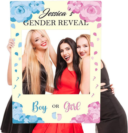 Vispronet Custom Selfie Frame – 29in x 40in Personalized for 2-3 People, Upload Your Own Design, Weather-Resistant Corrugated Plastic Frame, Perfect for Parties and Events