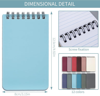 QiCheng 6pack Pocket Notebook Small Notepad Pocket Notepad Small Spiral Notebooks 3X5Inches (6)