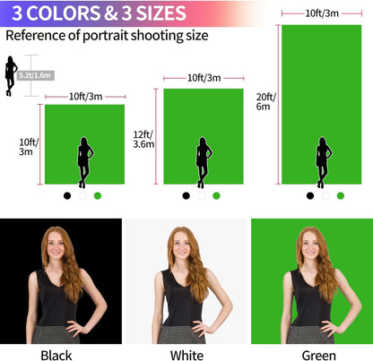 White Backdrop for Photoshoot, 10x10 ft Photo Backdrop Curtain Double-Side for Photography, Polyester Fabric White Background Screen for Photographic Studio Baby Picture Party Prop (Backdrop Only)