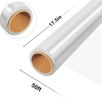 JOYIT 100 ft Clear Cellophane Wrap Roll (31.5 in x 100 ft) - 3 Mil Thicken Cellophane Roll,Cellophane Bags Large,Wrapping Paper for Flower Gift Baskets Wrap (31.5" fold into 16")