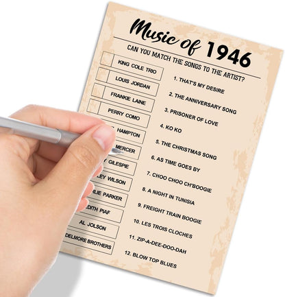 QUPT 40th Birthday Party Games, Movies in 1986 Games, Birthday Party Supplies for Adults, Fun 1986s Party Game，Pack of 30 Cards