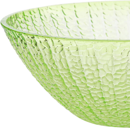 Frcctre Set of 6 Large Plastic Mixing Bowls Set, 93 Oz Round Disposable Plastic Serving Bowls Salad Bowl for Party, Snack, Salad, Chip, Popcorn