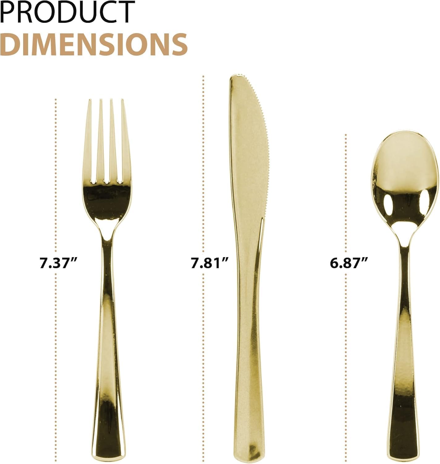 Plastic Cutlery Silverware Extra Heavyweight Disposable Flatware, Full Size Cutlery Combo, Polished Silver, 80 Forks, 40 Spoons, 40 Knifes, Value Pack 160 Count