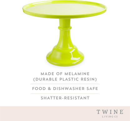 Twine Melamine Cake Stand, Cupcake Display Home Decor Food and Dessert Serving Accessory, 11.5 x 8 Inches, White, Set of 1
