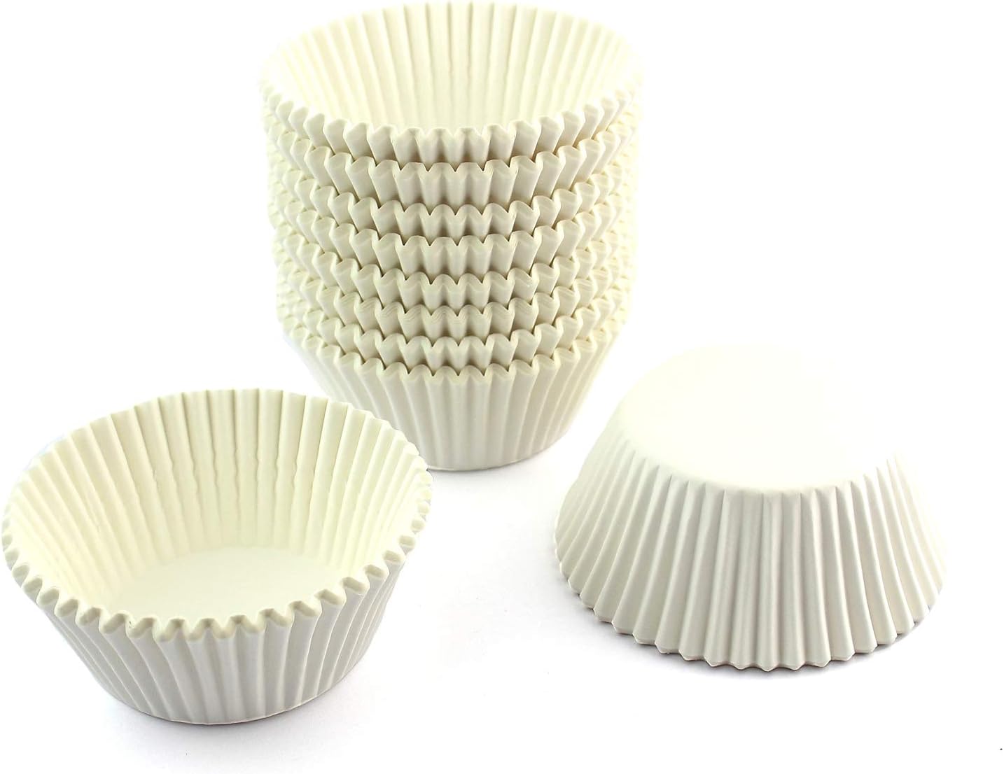 Standard Size Baking Cups Food-Grade Greaseproof Paper Cupcake Liners 200 Pcs (Natural)