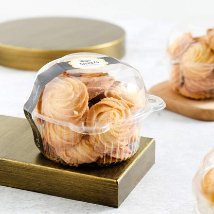 Bekith 150 Pack Individual Cupcake Containers, Plastic Cupcake Holder with Lid, Single Cupcake Boxes, Muffin Container for Party, Stackable