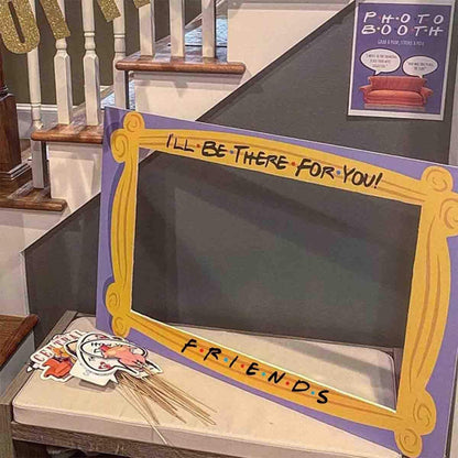2026 Graduation Decorations I'll be There for You Happy Friend Themed Party Decorations,Class of 2026 Graduation Party Selfie Props with Photo Frame for Friend Birthday Decor