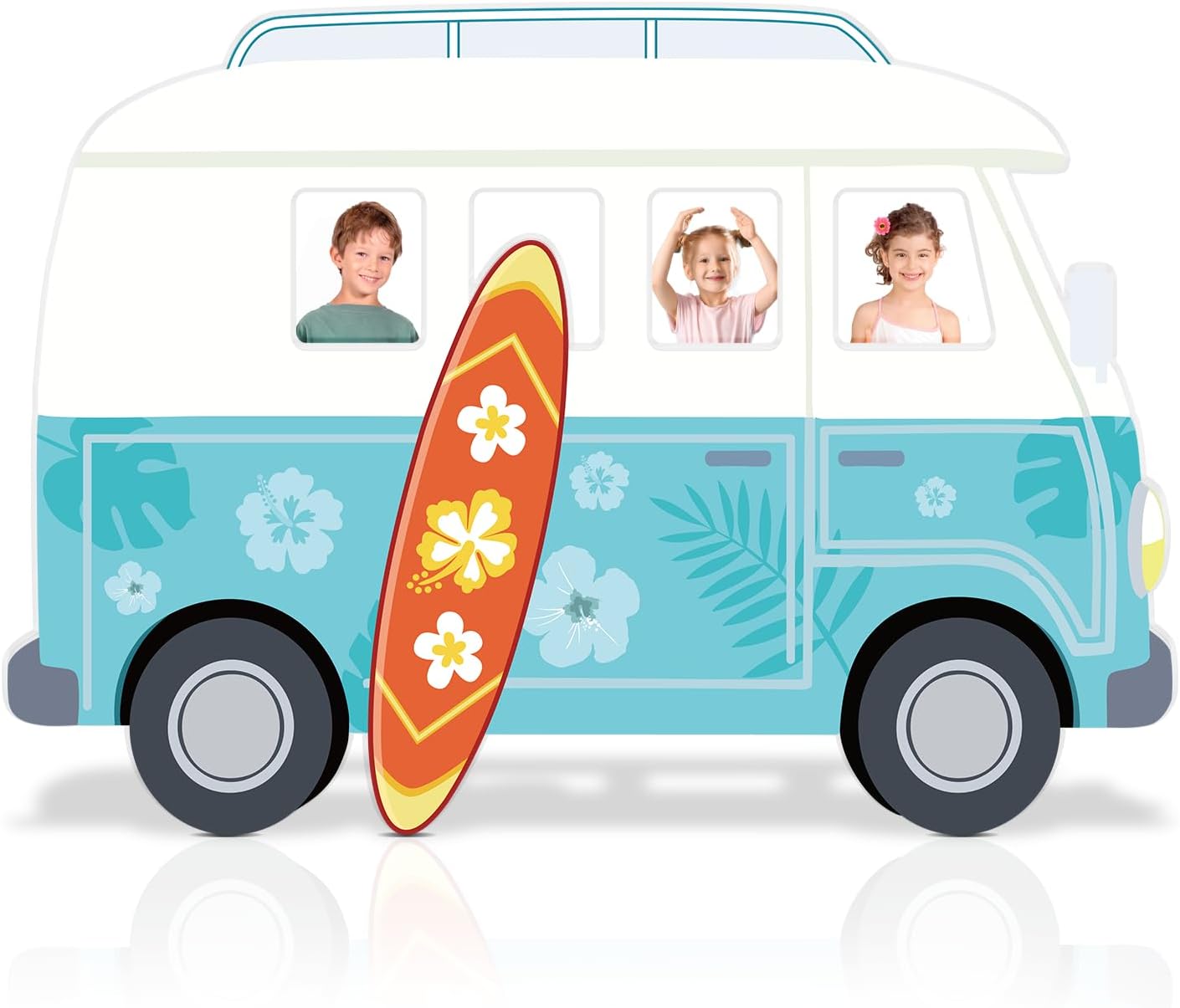6.6 Feet School Bus Photo Prop Cardboard Cutout Selfie Frame Life Size Graduation Party Decor End of Year Photo Booth Stand Up Welcome Back Party Backdrop for Students Teacher Classroom Decoration