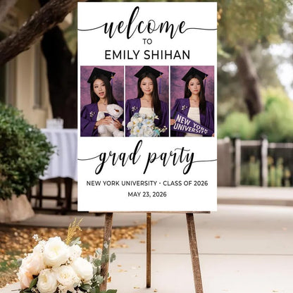Personalized 2026 Graduation Party Welcome Sign, Minimalist Grads Decor, Class of 2026 Graduation Party Poster, Custom Graduation Party Sign, Congrats Grad Decorations Design 2