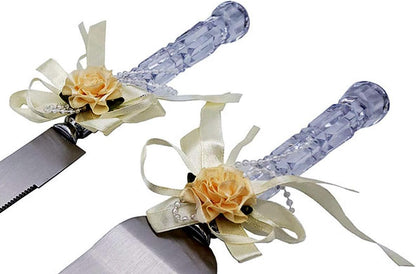 GIFTS INFINITY Personalized Wedding Cake Knife and Server Set with Engraving – Cake Cutting Utensil Set, Keepsake Gift for Wedding, Anniversary, Reception, Birthday & Other Occasions (CH-101WB)