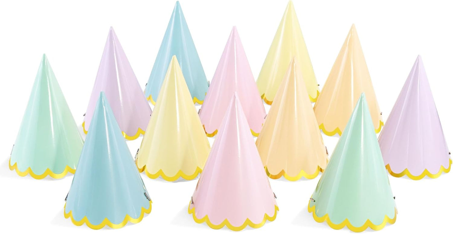CANREVEL 24 PCS Pre-Assembled Party Hats for Adults, Party Decorations Supply Headwear Celebration for Women Men