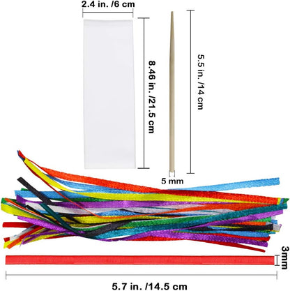 Supla 36 Sets 4 Style Magic Scratch Rainbow Bookmarks Making Kit for Kids Students Party Favor Scratch Paper DIY Bookmarks Bulk with Scratching Tools Satin Ribbons for Classroom Activities