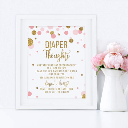 Andaz Press Blush Pink Gold Glitter Girl Baby Shower, Printable Table Tent Place Cards, 20-Pack, Seat Placement Cards Blank Place Cards For Table Settings Name Cards for Wedding, Graduation Food Cards - Colors B
