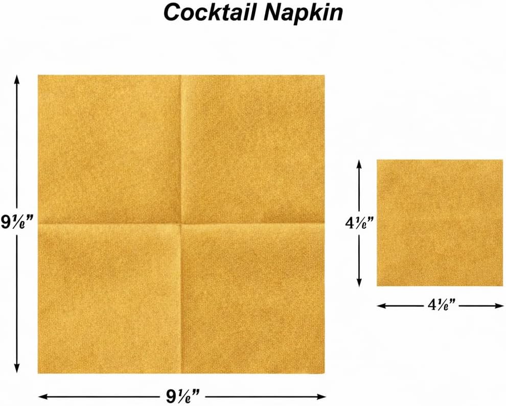 AH AMERICAN HOMESTEAD Cocktail Napkins-Disposable Beverage/Bar Napkins-White Linen-Like Square Napkins-Eco-Friendly & Compostable-Everyday Use, Party or Wedding 4.75inch x 4.75inch (100 Count, White)