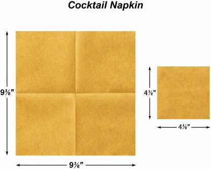 AH AMERICAN HOMESTEAD Cocktail Napkins-Disposable Beverage/Bar Napkins-White Linen-Like Square Napkins-Eco-Friendly & Compostable-Everyday Use, Party or Wedding 4.75inch x 4.75inch (100 Count, White)