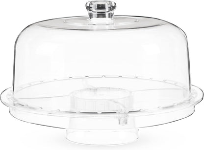 Twine Melamine Cake Stand, Cupcake Display Home Decor Food and Dessert Serving Accessory, 11.5 x 8 Inches, White, Set of 1