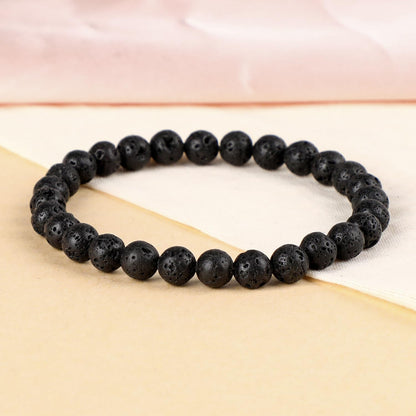 LPBeads Handmade Natural Gemstone Stretch Elastic Bracelet Healing Crystal Round Stone Beads Jewelry Gifts for Women Men