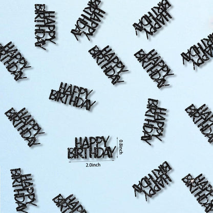 Pink Happy Birthday Confetti - Girl Birthday Party Decorations - Light Pink Glitter Scatters for Baby Girl Party Table Decor Supplies - 100PC