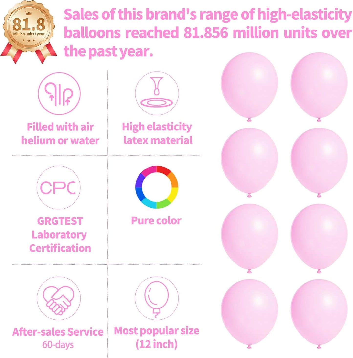 110pcs Black Balloon 12 inch, Black Latex Balloons for Birthday Party Baby Shower Wedding(with 2 Ribbons). - Colors A