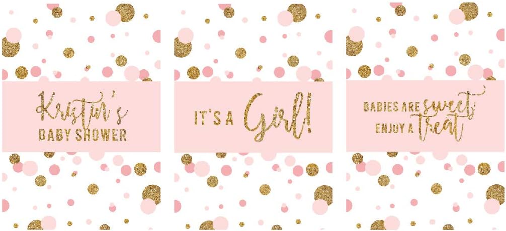 Andaz Press Blush Pink Gold Glitter Girl Baby Shower, Printable Table Tent Place Cards, 20-Pack, Seat Placement Cards Blank Place Cards For Table Settings Name Cards for Wedding, Graduation Food Cards - Colors A