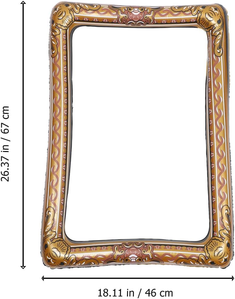 TENDYCOCO Inflatable Photo Frame Prop 26.37X18.11In Lightweight Selfie Picture Frame for Parties Weddings Festivals Portable Photo Booth Accessory
