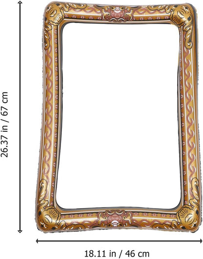 TENDYCOCO Inflatable Photo Frame Prop 26.37X18.11In Lightweight Selfie Picture Frame for Parties Weddings Festivals Portable Photo Booth Accessory