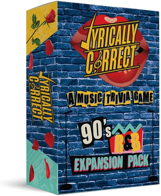 Lyrically Correct '90s R&B Expansion Pack - Music Trivia Card Game Add-On - Finish the Lyrics Challenge, Fun for Adults, Party or Family Night