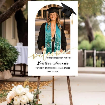 Personalized 2026 Graduation Party Welcome Sign, Minimalist Grads Decor, Class of 2026 Graduation Party Poster, Custom Graduation Party Sign, Congrats Grad Decorations Design 2