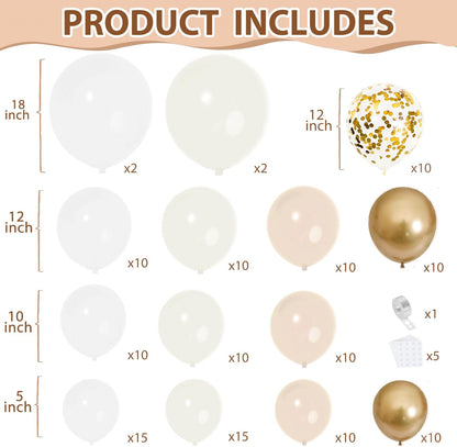 Sage Green Pink Balloons Garland Kit,133pcs Olive Green Blush Pink Sand White Metallic Gold Balloons for Bridal Shower Wedding Birthday Jungle Safari Woodland Party Decorations…