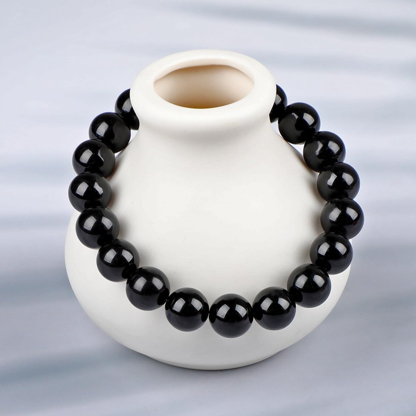 LPBeads Handmade Natural Gemstone Stretch Elastic Bracelet Healing Crystal Round Stone Beads Jewelry Gifts for Women Men