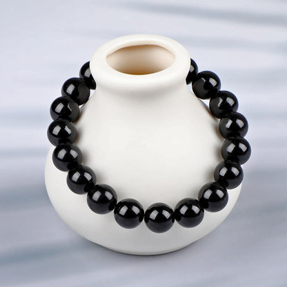 LPBeads Handmade Natural Gemstone Stretch Elastic Bracelet Healing Crystal Round Stone Beads Jewelry Gifts for Women Men