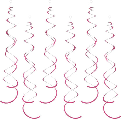 30 Pieces Gold Hanging Swirl Decorations Sparkle Golden Plastic Streamers Ceiling Decorations Wedding Bachelorette Baby Shower Birthday Party Anniversary Graduation Christmas New Year Decorations