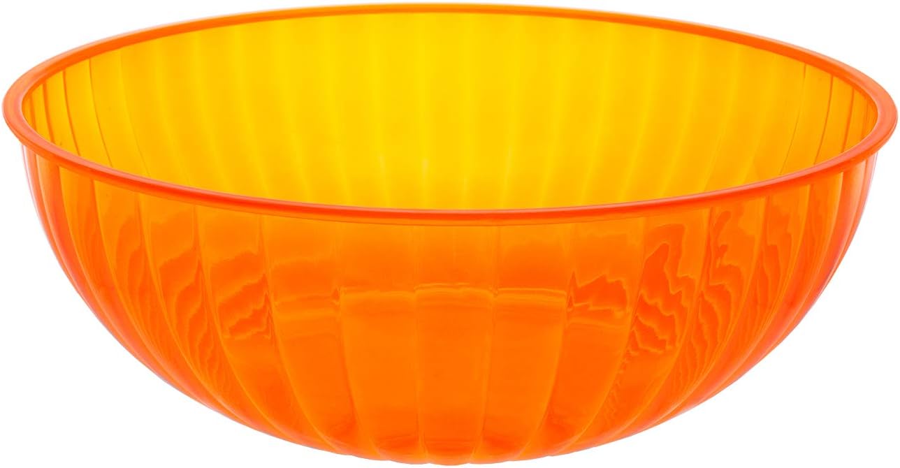 Party Essentials Hard Plastic 192-Ounce Serving Bowl, Neon Pink