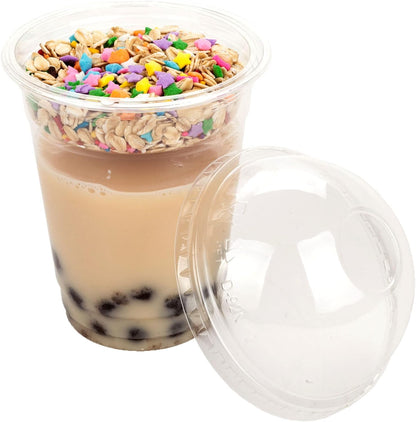 Golden Apple Cup series, 9oz Clear Plastic cups with Flat lids no hole 50sets