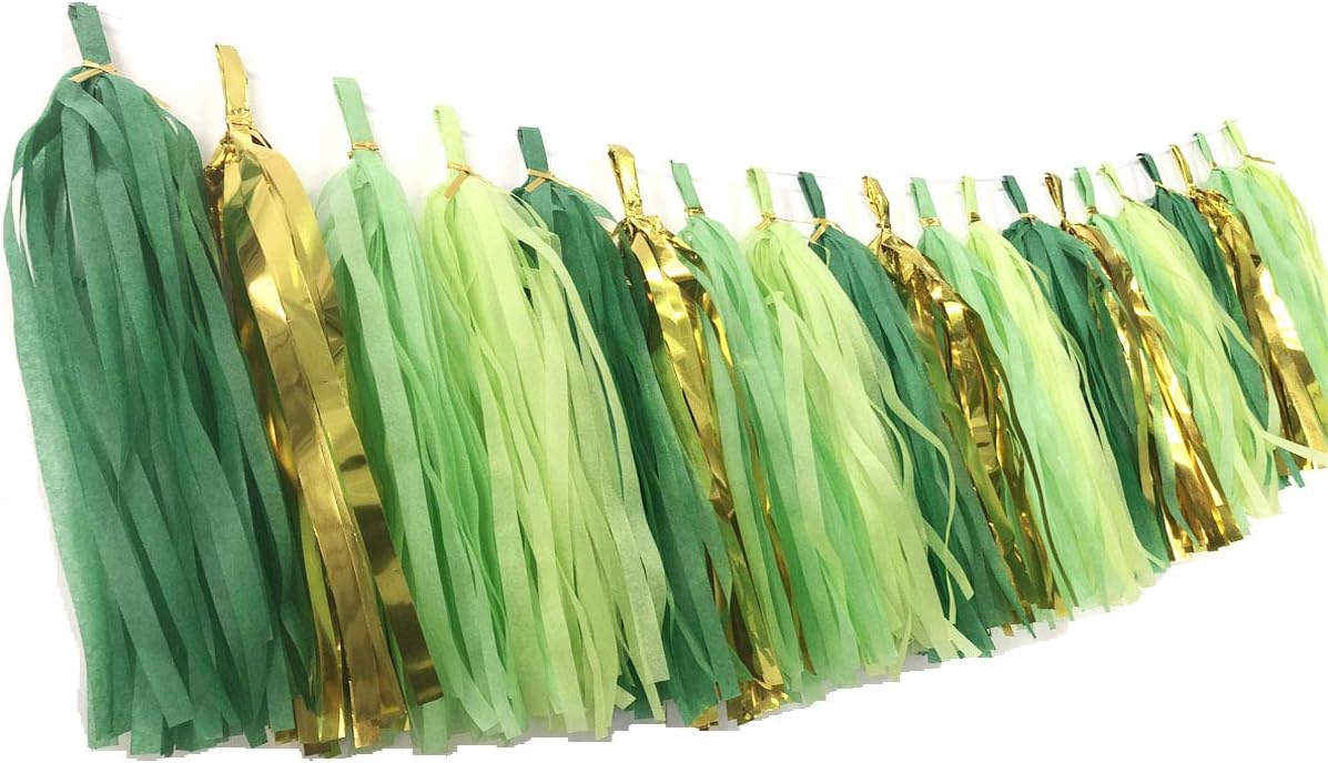 Tissue Paper Tassels Paper Tassel Garland Banner Table Decor Party Tassels Banner Wedding Birthday Baby Shower Nursey Party Decorations Supplies (20, Rose Gold+Pink+Rose Red+Lt-Pink)
