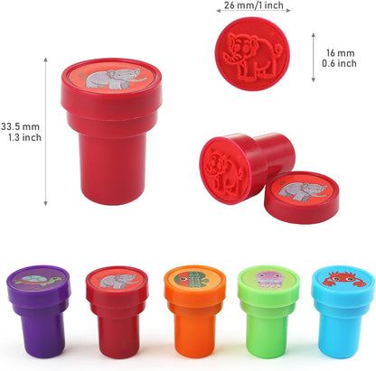 Kesoto 26Pcs Zoo Animal Stamps for Kids, Self Inking Stamps for Kids Birthday Gift, Farm Party Favors, Teacher Stamps