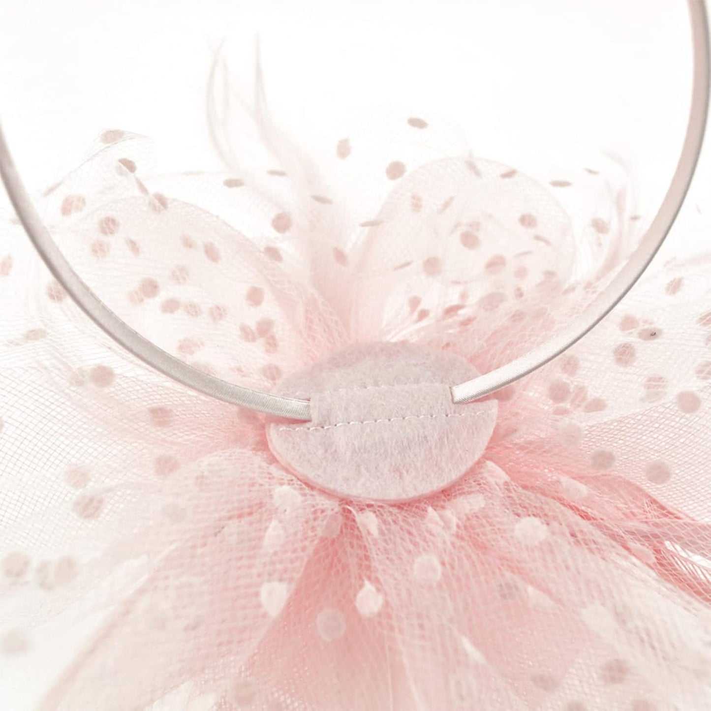 DRESHOW Fascinators Hat Flower Mesh Ribbons Feathers on a Headband and a Clip Tea Party Headwear for Girls and Women - Colors B