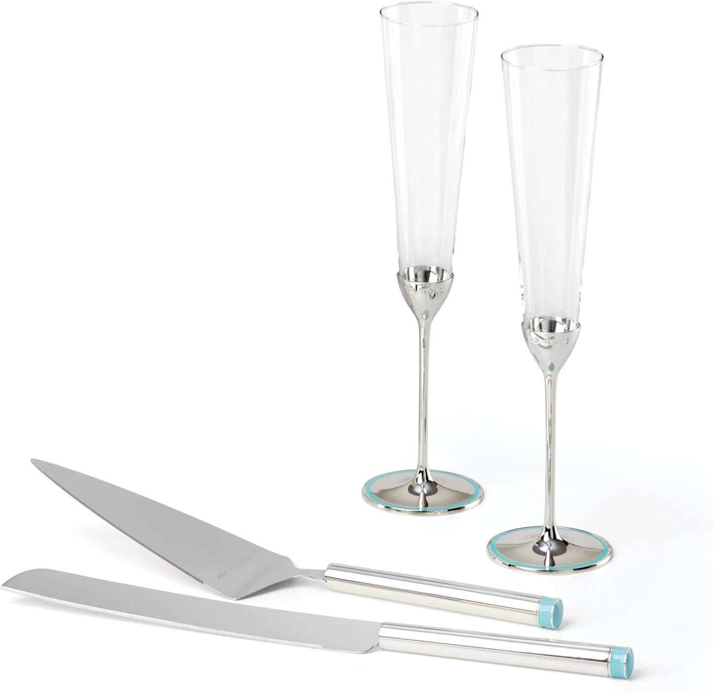 Kate Spade New York Take the Cake Knife and Server 2-Piece Dessert Serving Set, Silver-plate and Turquoise