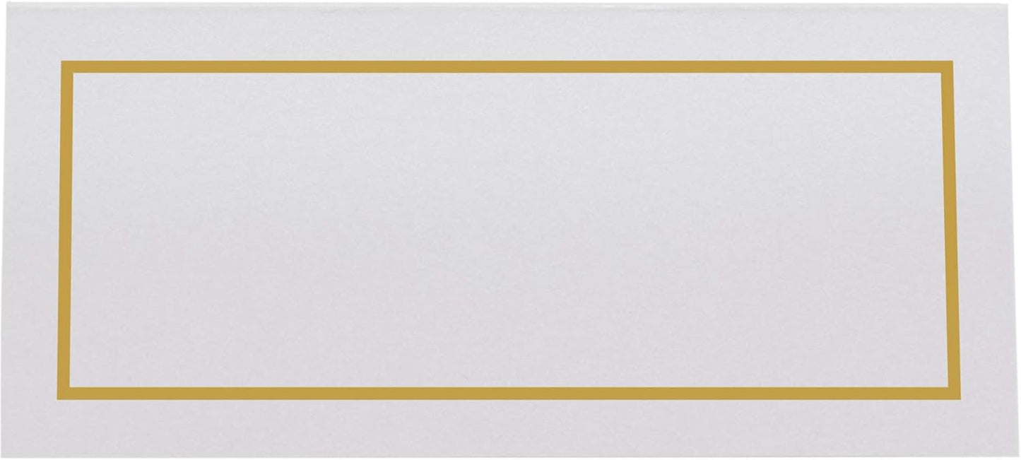 Single Line Border Printable Place Cards, Gold (Choose Color), Set of 60 (10 Sheets), Laser & Inkjet Printers - Wedding, Party, Dinner, and Special Events - Made in the USA
