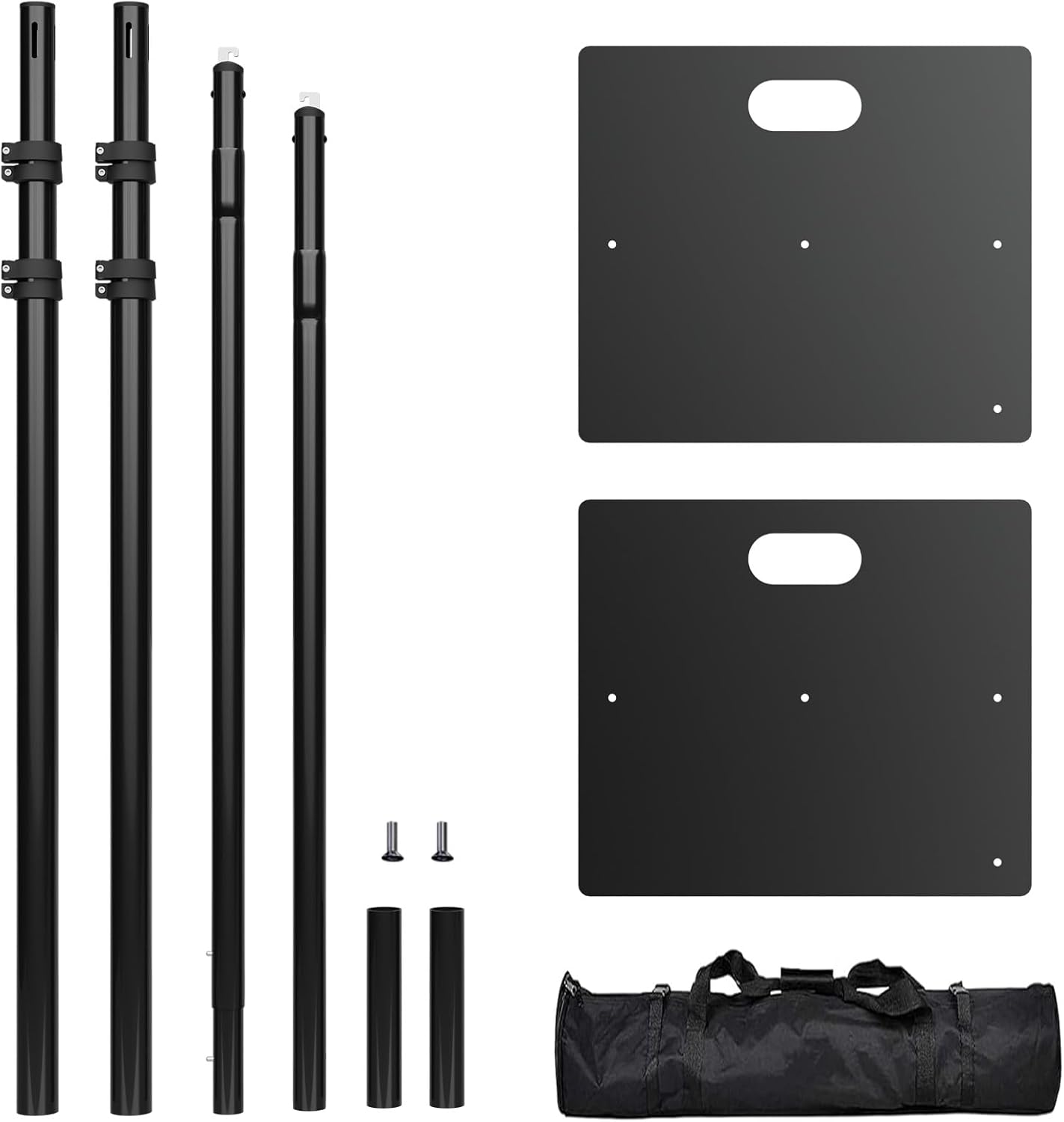 TOCRETOARE Heavy Duty Backdrop Stand, 10x10ft Pipe and Drape Backdrop Stand Kit with Adjustable Telescopic Poles Frame and Metal Base, Background Holder for Parties Wedding Birthday Photography Capacity of up to 22 lbs