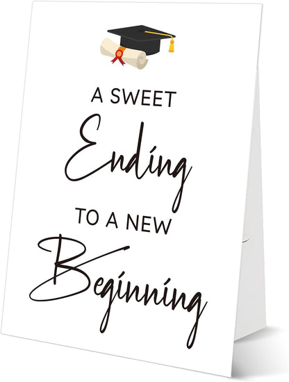Graduation Tabletop Sign, Guestbook Sign, Include One 8×11 Signs with Holder, Graduation Party Signs for Class of 2026, High School College Grad Decoration - QF02