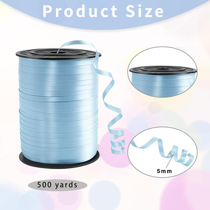 White Curling Ribbon, 500 Yard White Ribbon, Curling Ribbon, 1/5" Ribbon Curling for Present Wrapping, Balloon Ribbon, Birthday, Party, Festival, Florist Flowers Decoratio, Art Craft