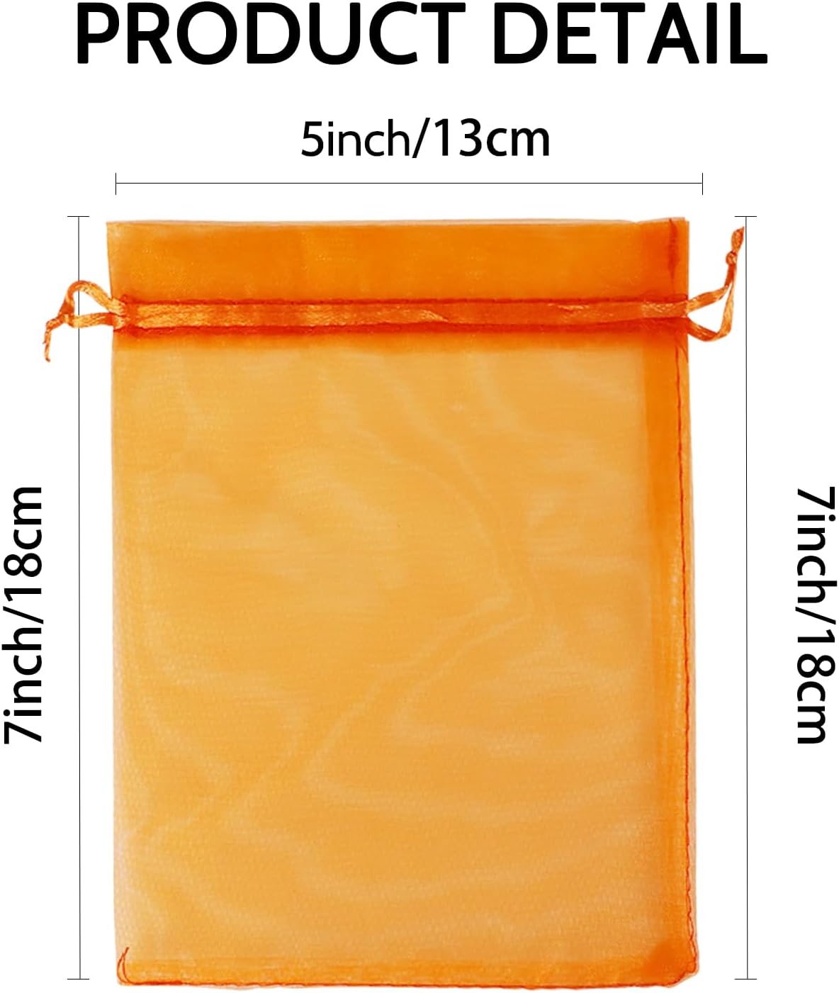 Wudygirl 100pcs 5X7 Inches White Organza Bags Christmas Drawstring Pouches Party Wedding Favor Bags Goodie bags(White 5x7)